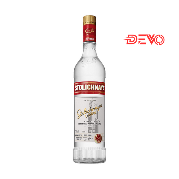 Adquiere Stolichnaya Vodka The Original 750 ML de venta en DEVO - Marca: Stolichnaya